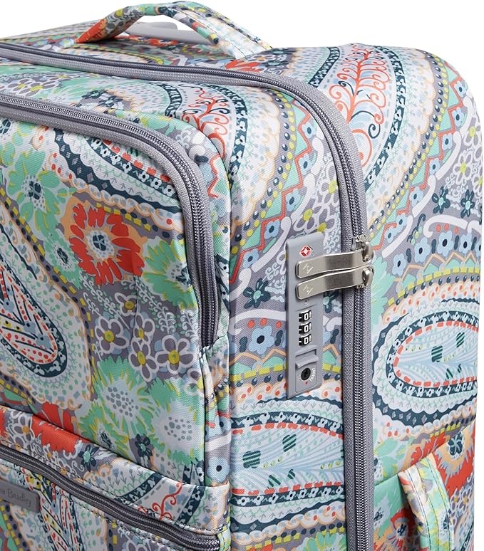 Vera Bradley Women's Softside Rolling Suitcase Luggage, Citrus Paisley, 27" Check In
