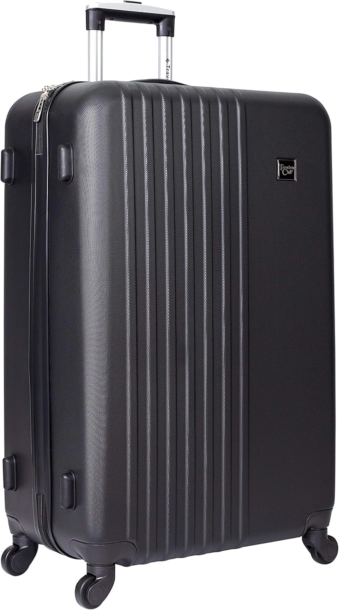 Travelers Club Cosmo Luggage, Black-2 Piece Set (28"/20")