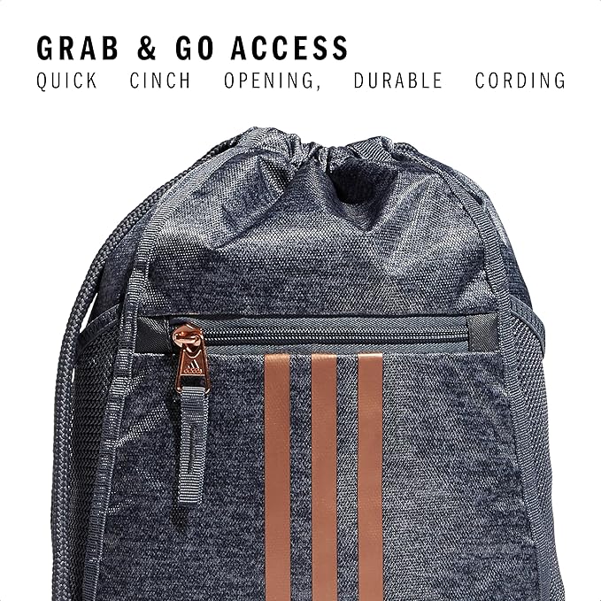adidas Alliance Sackpack – Drawstring Backpack for Sports, Small Gym Bag