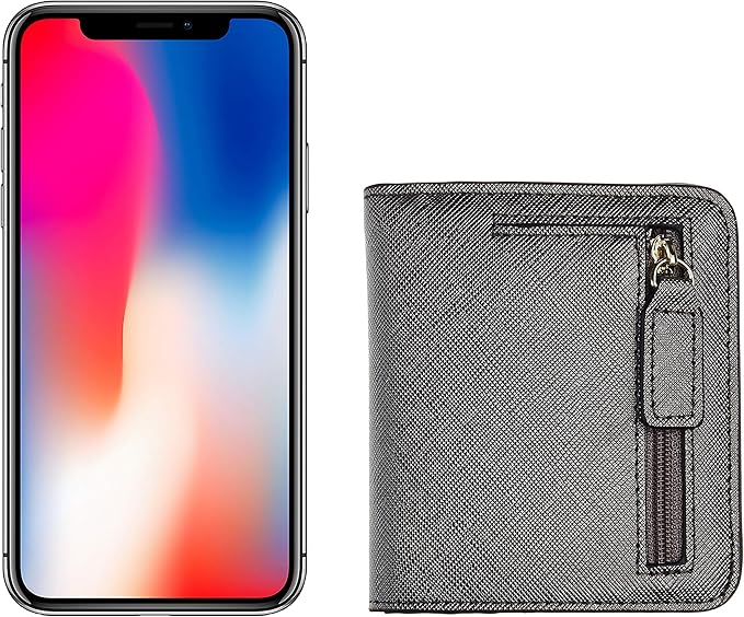 Toughergun Women’s Small Slim Leather Wallet with RFID Protection, Compact Bifold Mini Purse with Clear ID Window
