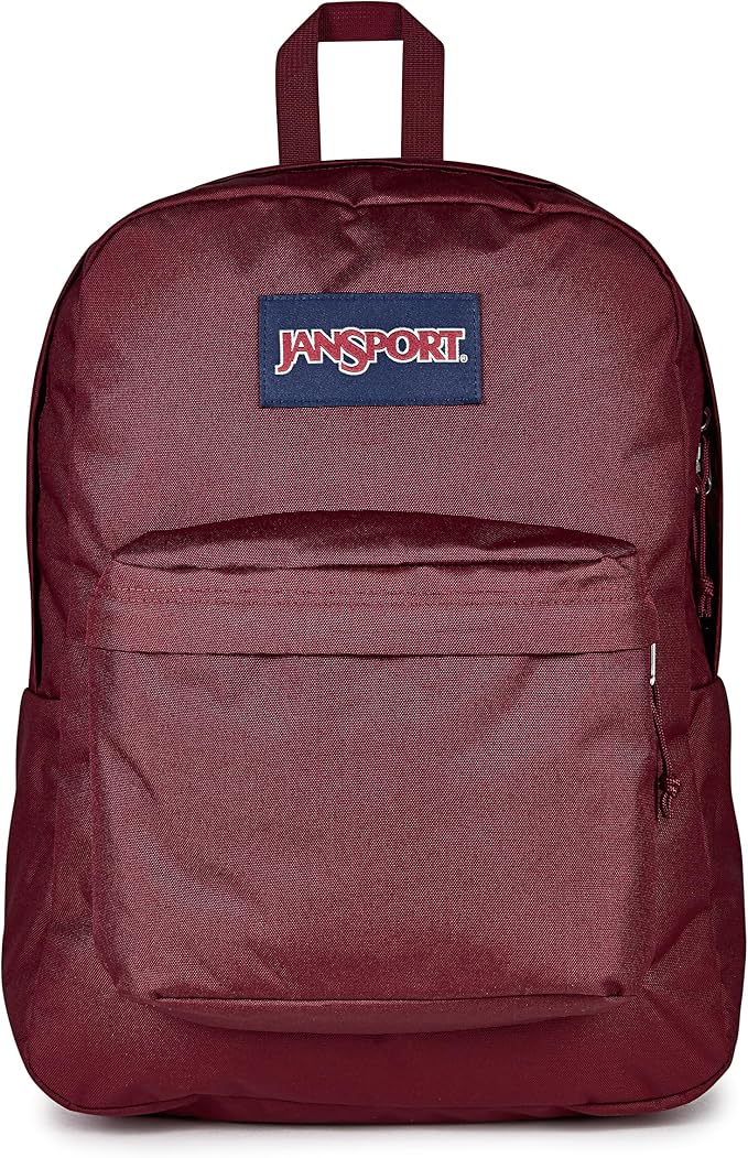 JanSport SuperBreak One Backpack - Durable, Lightweight Bag with 1 Main Compartment, Front Utility Pocket with Built-in Organizer, Premium Backpack, Cherry Lacquer