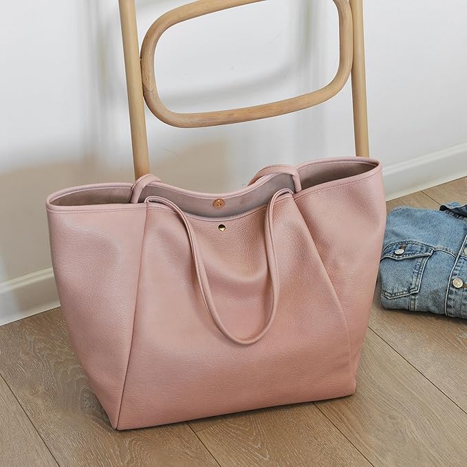 Oversize Pu Leather Tote Women Weekender Bag Shopper Handbag Travel Purse