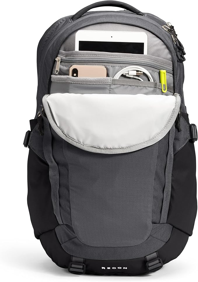 The North Face Recon Everyday Laptop Backpack, Asphalt Grey Light Heather/TNF Black, One Size