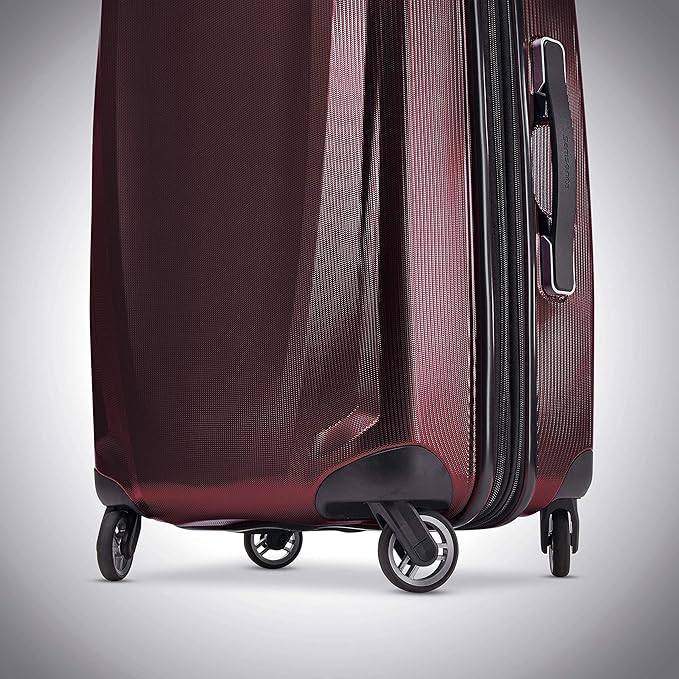 Samsonite Winfield 3 DLX Hardside Expandable Luggage with Spinners, Burgundy, Carry-On 20-Inch