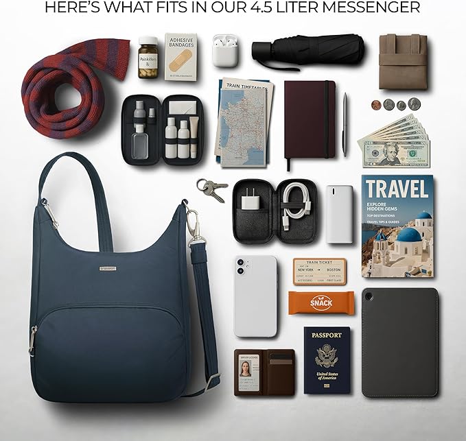Travelon Anti-Theft Classic Essential Messenger Bag