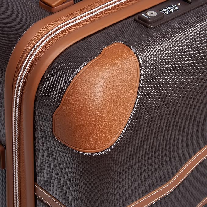 DELSEY PARIS Chatelet Air 2.0 Hardside Luggage with Spinner Wheels, Chocolate Brown, Carry on Plus 20 Inch