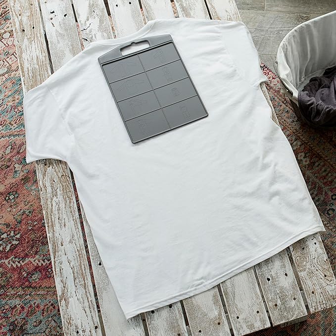 Household Essentials 195 Shirt Folding Board For T-Shirts, Polos And Dress Shirts, Black