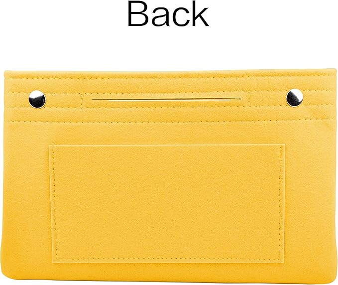Vercord Felt Purse Tote Organizer Insert Divider Inside Handbag for Women Medium Yellow