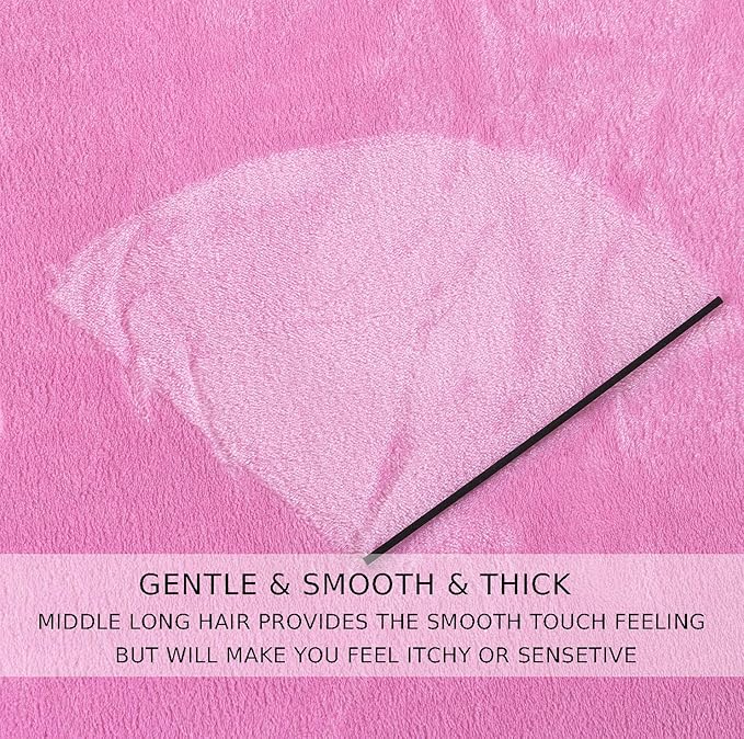 Soft Blanket Queen Size Fleece Warm Fuzzy Throw Blankets for The Bed Sofa Lightweight 90"*90"(Queen Pink)