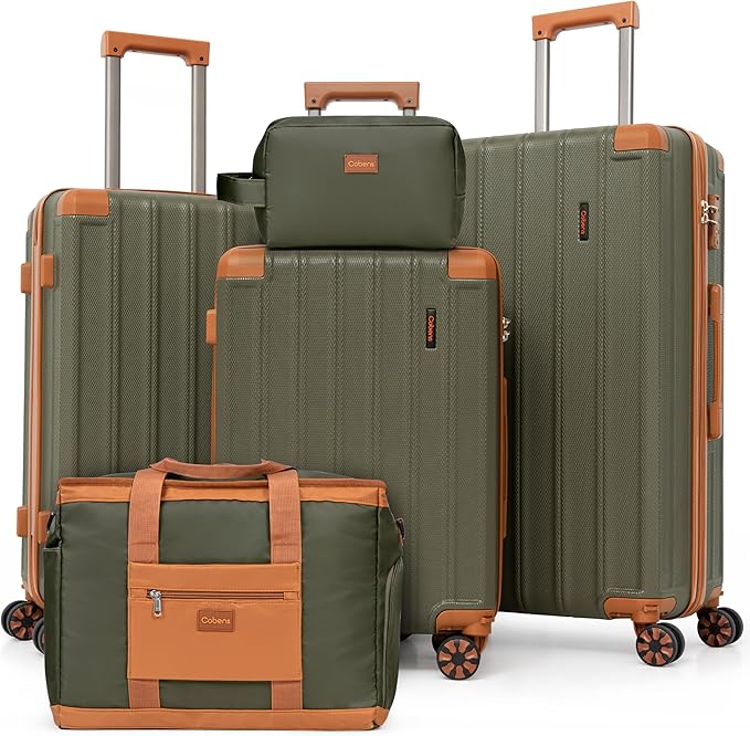 Luggage Sets 5 Piece，Suitcase with Spinner Wheels，ABS Hard Case Luggage，with TSA Lock Durable Travel Luggage，large capacity carry on luggage (20/24/28inch)
