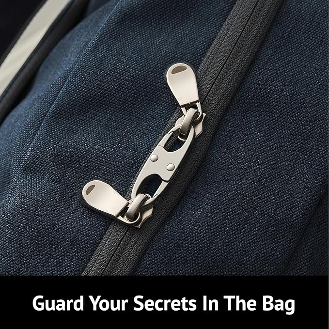 zelin 4pcs Zipper Clips Anti Theft, Airplane Gadgets and Travel Essentials, Excellent Metal Small Carabiner Clip for Backpacks and Anti Theft Crossbody Bags for Women (2Grey, 2Silver)