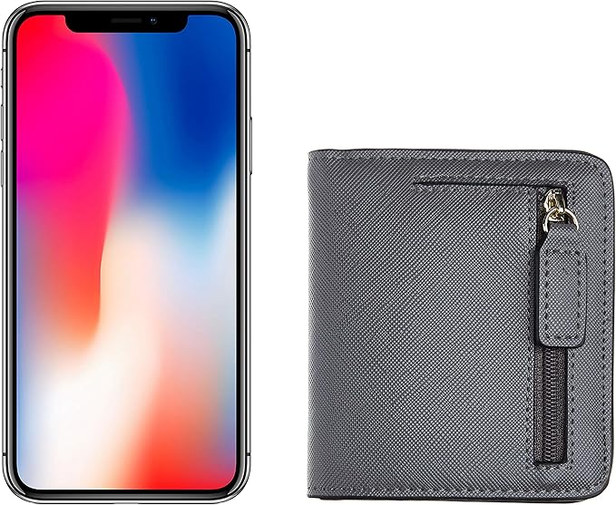 Toughergun Women’s Small Slim Leather Wallet with RFID Protection, Compact Bifold Mini Purse with Clear ID Window