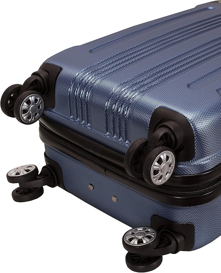 Rockland London Hardside Spinner Wheel Luggage, Blue, Carry-On 20-Inch