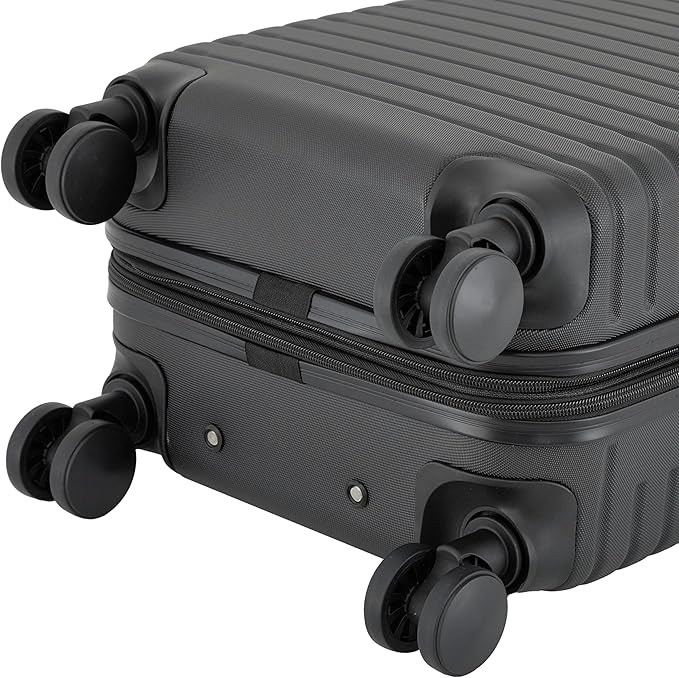 kensie 22" Graceful Hardside Carry-On Luggage, Black