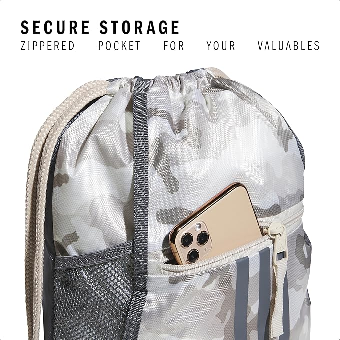 adidas Alliance Sackpack – Drawstring Backpack for Sports, Small Gym Bag