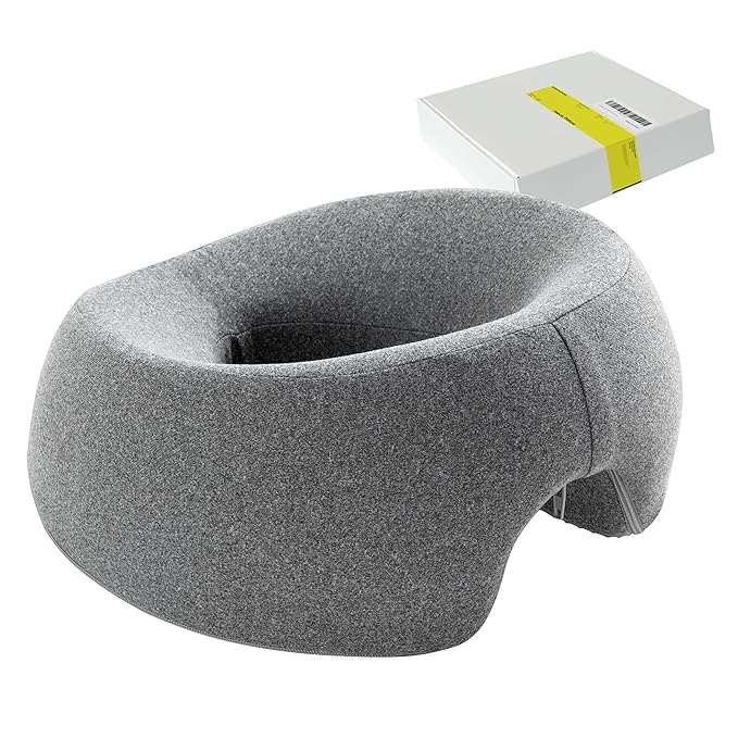 Face Down Pillows for Massage Table, Massage Headrest for Bed, Face Pillow for Stomach Sleeping, BBL Pillow After Surgery Post Eye Surgery & Vitrectomy Recovery, Removable Cover Grey