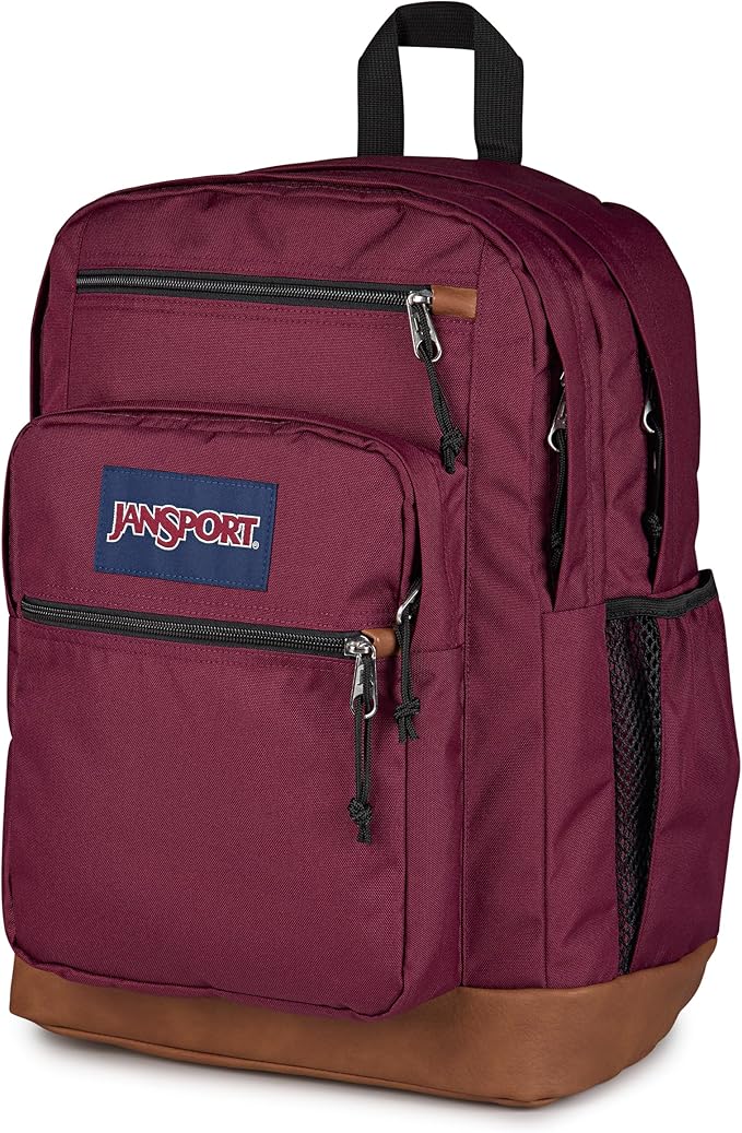JanSport Cool Backpack with 15-inch Laptop Sleeve, Large Computer Bag Rucksack with 2 Compartments, Ergonomic Straps, Cherry Lacquer