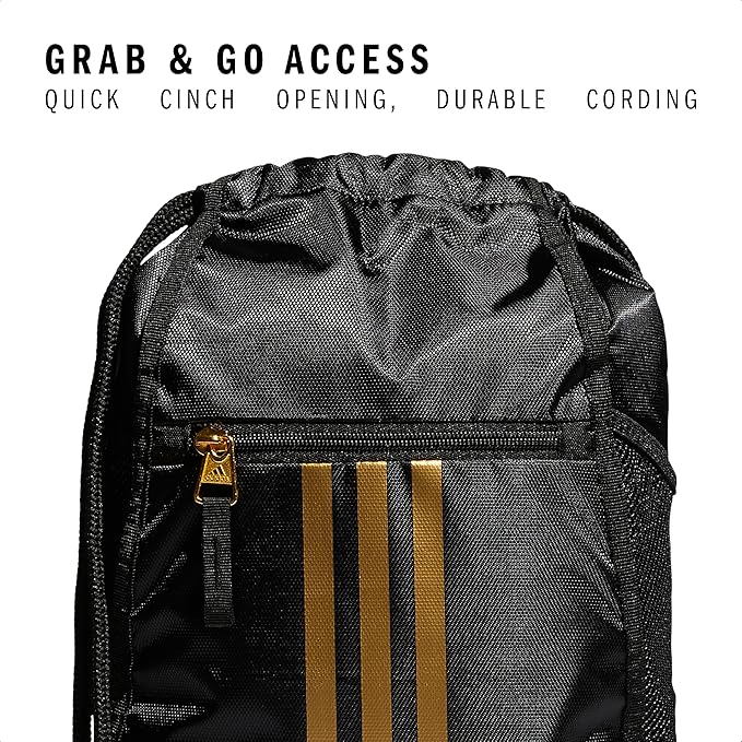 adidas Alliance Sackpack – Drawstring Backpack for Sports, Small Gym Bag