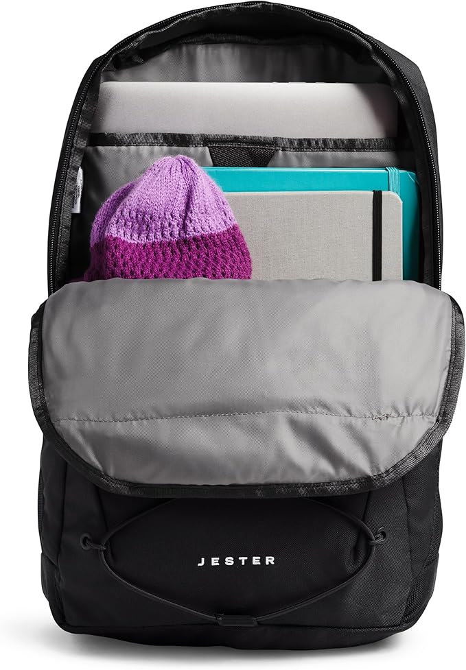 The North Face Women's Jester Everyday Laptop Backpack - Commuter Travel Bag, Laptop Sleeve, Water-Repellent, TNF Black-NPF, One Size