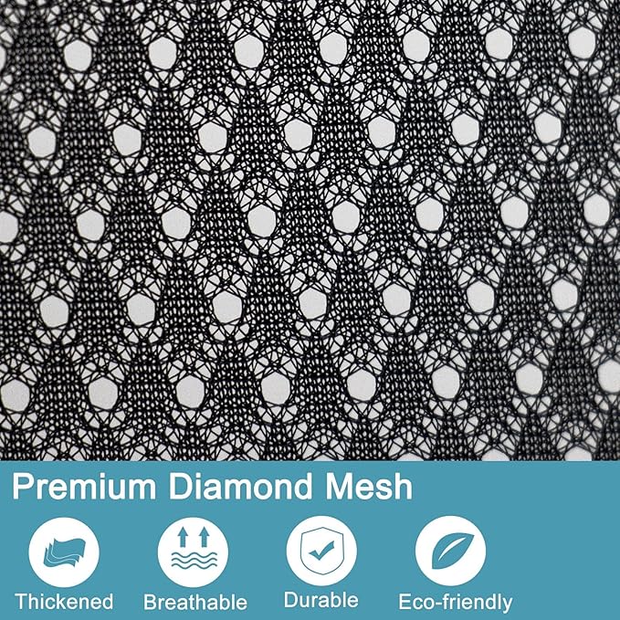 Polecasa Heavy Duty Extra Large Mesh Laundry Bags with ID Tag and Locking Drawstring Closure - 2 Pack, 30 x 36 inches - Laundry Hamper Liner, Washable Laundry Bag for Travel, Sports, Dorms (Black)