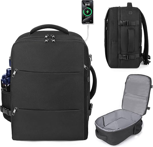Travel Backpack for Men Women, 18x14x8 inches TSA Approved Carry On Backpack Personal Item Size Airplane Approved Weekender Bag, Water Resistant Lightweight Laptop Daypack for Flight