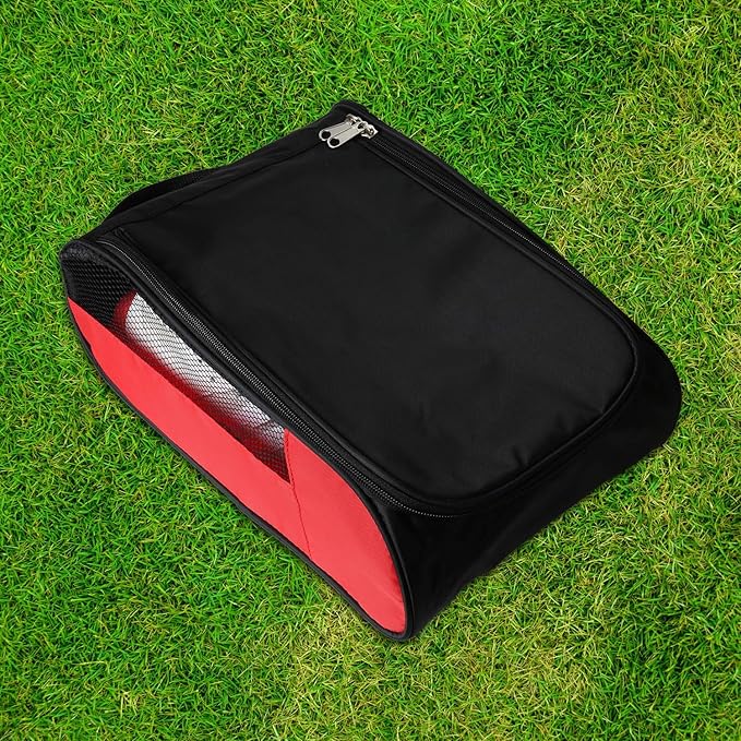 Outdoor Golf Shoes Bags Travel Shoes Bags Zippered Sport Shoes Bag (Red)