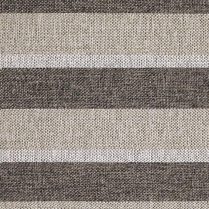 AAAAAcessories D-Shaped Chair Cushions, 2" Thick Dining Chair Pads with Ties and Removable, Machine-Washable Cover, 17" x 16", Boldstripes Chocolate/Beige