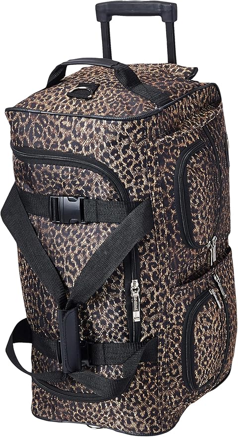 Rockland Rolling Duffel Bag, Black, 22"