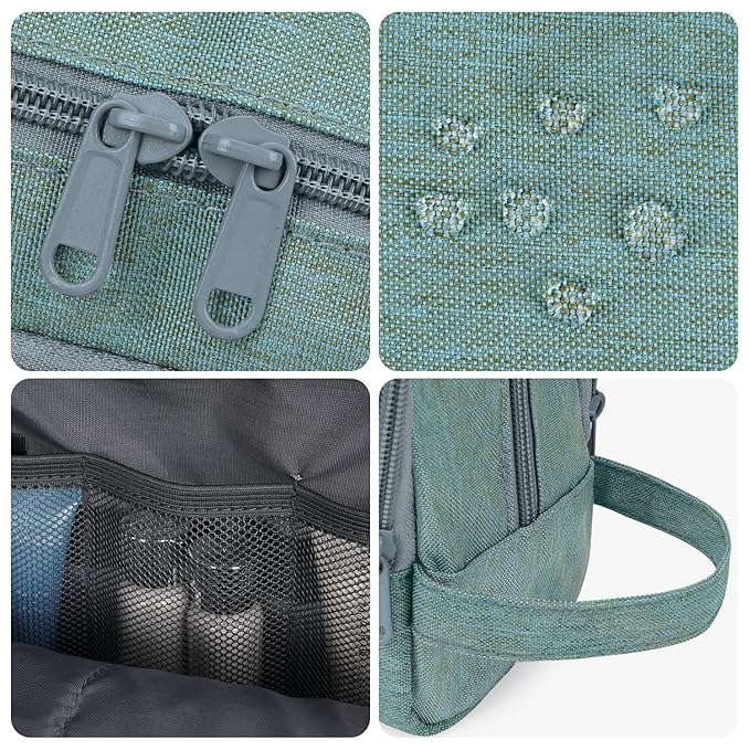 Toiletry Bag for Men Hanging Dopp Kit Water Resistant Shaving Bag Small Toiletry Bag for Traveling (Turquoise)