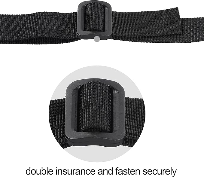 Wisdompro Luggage Strap, 2 Pack Heavy Duty Utility Strap with Quick Release Buckle, Adjustable Nylon Strap for Suitcases, Backpacking, Sleeping Bag Compression - 68 inches, Black