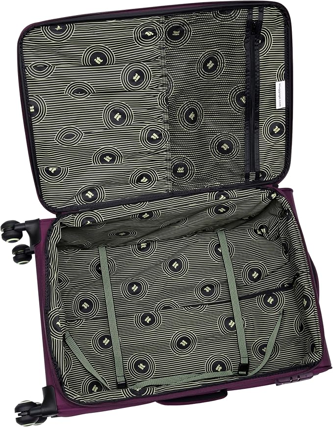 It Luggage Circulator 32" Softside Checked 8 Wheel Expandable Spinner, Italian Plum