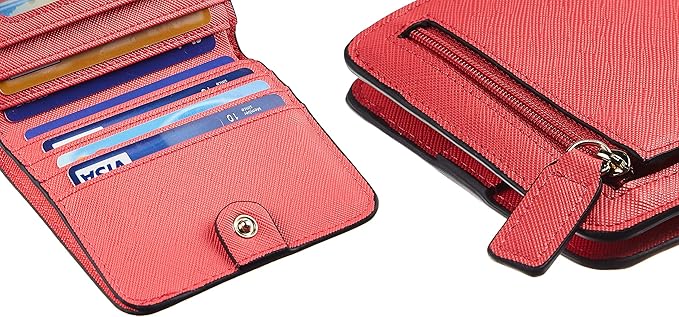 Toughergun Women’s Small Slim Leather Wallet with RFID Protection, Compact Bifold Mini Purse with Clear ID Window