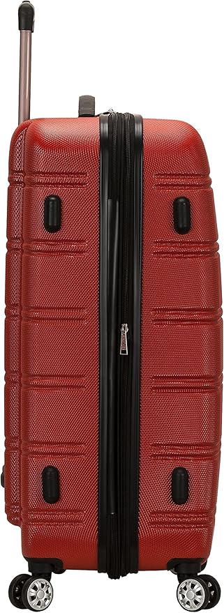 Rockland Melbourne Hardside Expandable Spinner Wheel Luggage, Red, Checked-Large 28-Inch (F1603-RED)