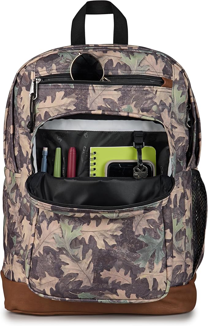 JanSport Cool Backpack with 15-inch Laptop Sleeve, Large Computer Bag Rucksack with 2 Compartments, Ergonomic Straps, Woodland Camo