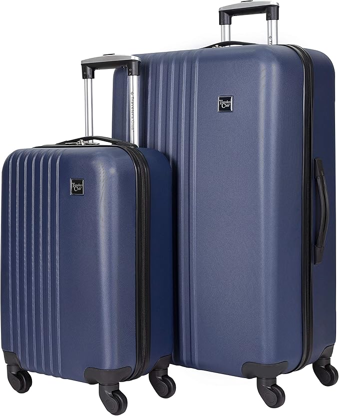 Travelers Club Cosmo Luggage, Navy Blue-2 Piece Set (28"/20")