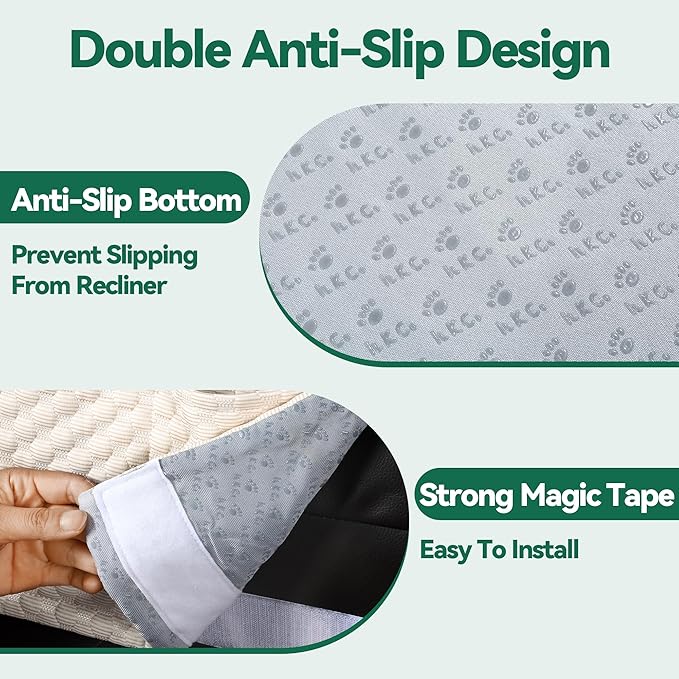 MABOZOO Neck Pillows for Recliners with Pocket,Headrest Cushion for Neck Pain Relief and Cervical Support,Recliner Head Pillow for Side Sleeping at Home, Office or Traveling (Coffee)