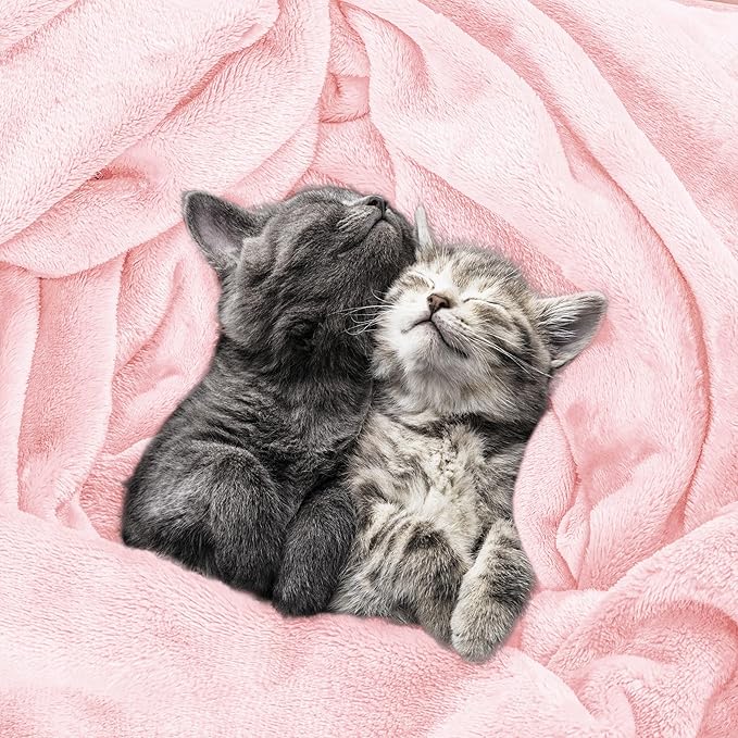 Utopia Bedding Fleece Blanket King Size Pink 300GSM Luxury Fuzzy Soft Anti-Static Microfiber Bed Blanket (90x102 Inch)