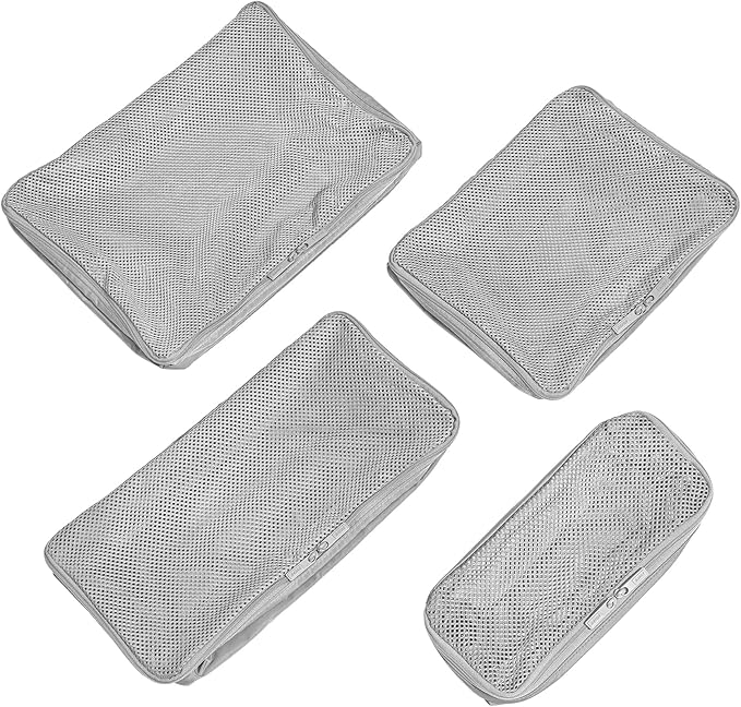 Away Insider Packing Cubes Set of 4 – Lightweight Travel Organizers for Luggage, Suitcases & Carry-On Bags, Cloud Gray