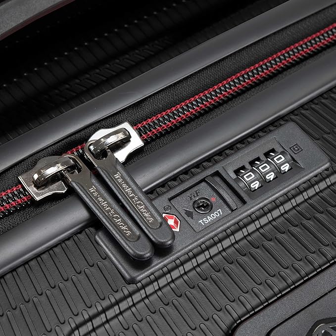 Traveler's Choice Maxporter II Polycarbonate Hardside Trunk with Spinner Wheels, Black, 22-Inch Carry-on Luggage