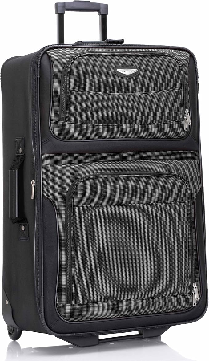 Travel Select Amsterdam Softside Expandable Luggage with Rolling Wheels, Gray, 29-Inch Large