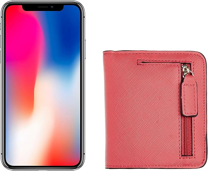 Toughergun Women’s Small Slim Leather Wallet with RFID Protection, Compact Bifold Mini Purse with Clear ID Window