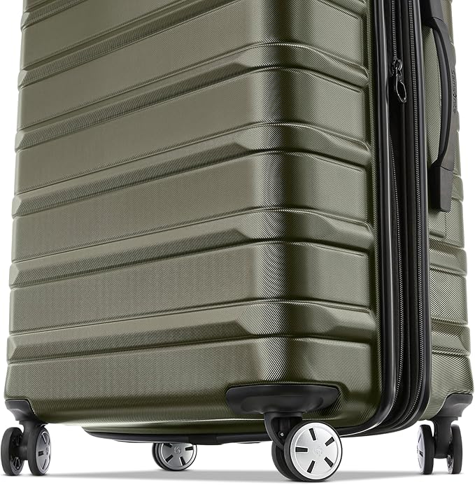 Samsonite Omni 2 Hardside 2 Piece Set - Includes Global Carry-On & Large Checked Suitcases - 360° Dual Spinner Wheels - Integrated TSA Lock & Expansion - Amazon Exclusive - Vita Olive