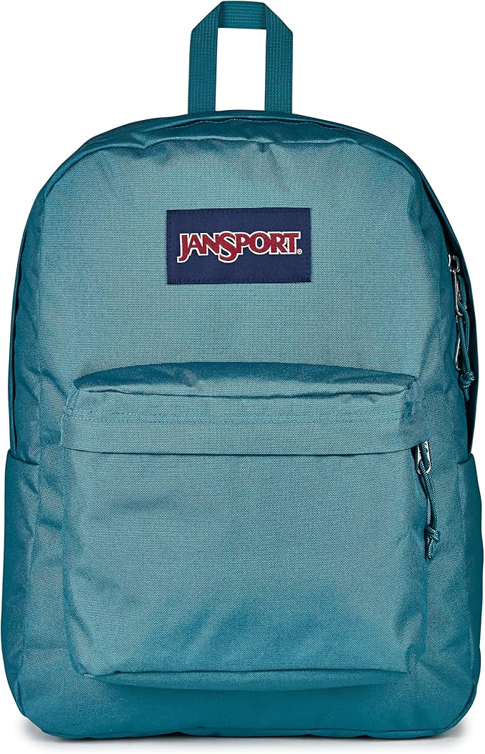 JanSport SuperBreak One Backpack - Durable, Lightweight Bag with 1 Main Compartment, Front Utility Pocket with Built-in Organizer, Premium Backpack, Emerald Pool