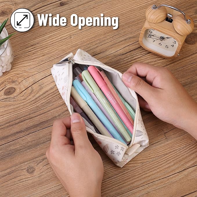 Mr. Pen- Cute Pencil Case Pouch, Light Blue Color, Multipurpose Canvas Bible Pencil Pouch