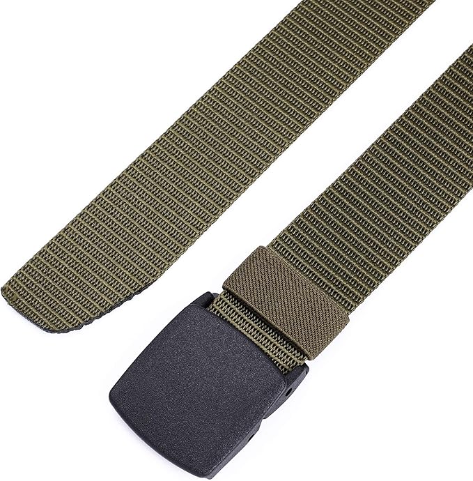 Mile High Life Nylon Web Belt Outdoor Military Belt With TSA Safe Plastic Buckle Belt