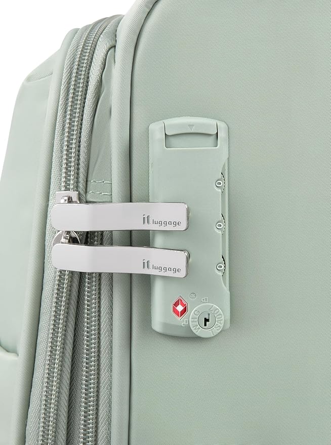 It Luggage Lustrous Luxe 28" Softside Checked 8 Wheel Spinner, Desert Sage