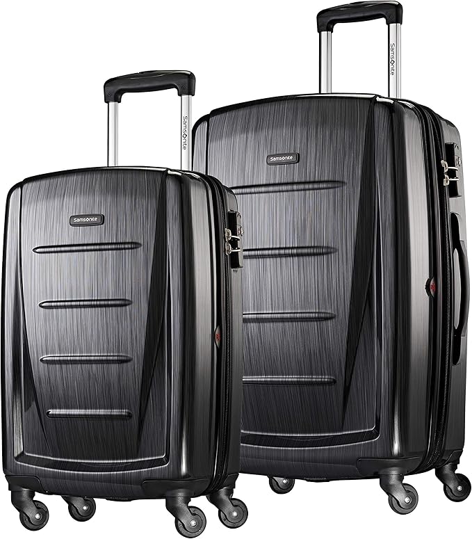 Samsonite Winfield 2 Hardside Expandable Luggage with Spinner Wheels, Brushed Anthracite, 2-Piece Set (20/24)