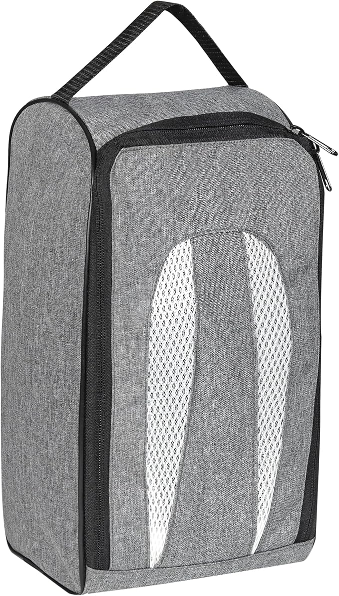 Shoe Bag Waterproof Sports Golf Boot Bag | Odor-Resistant Gym Kit Organiser Storage | Hiking Travel Dust-Proof Storage Bag for Wellington, Cowboy, Football, Rugby, Cricket Shoe (Gray)