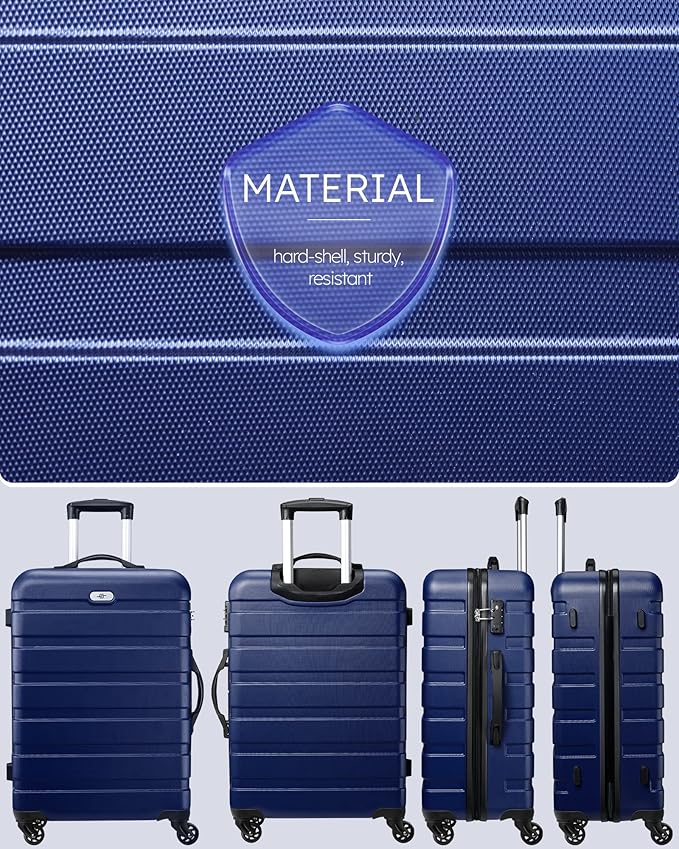 Suitour Hard Sided Luggage Sets 2 piece With Spinner Wheels,20"/24 inch Suitcases with Wheels TSA