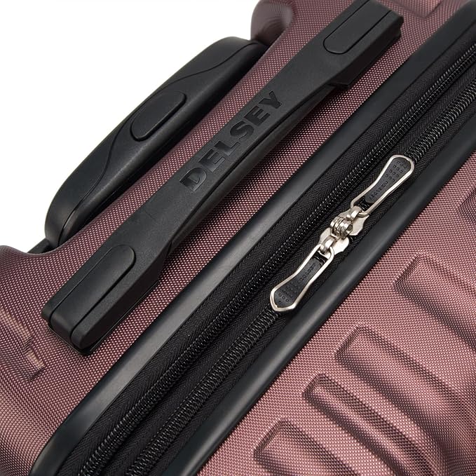 DELSEY PARIS Alexis Durable Luggage Set, Expandable & Lightweight 4-Wheel Spinners, Easy Grip for Smooth Journeys, TSA-Lock Incorporated, Men and Women, Burgundy, 2-Piece Set (21"/25")